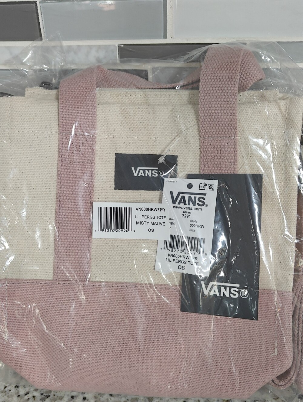 Vans Lil Pergs Tote Bag (Misty Mauve Pink) - Picture 3 of 10